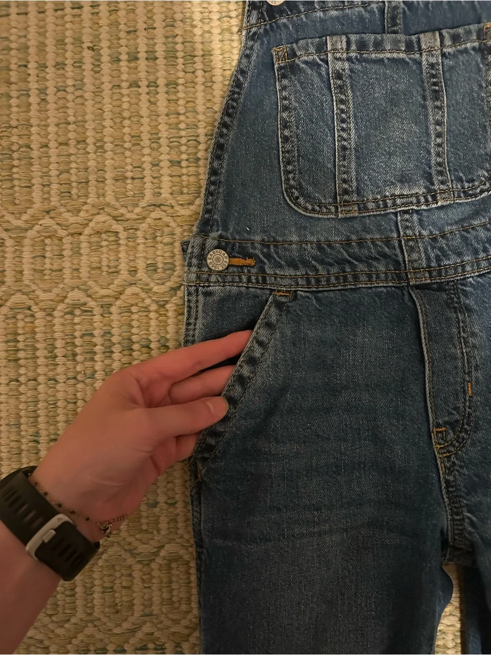 Unisex Kids Denim Overalls